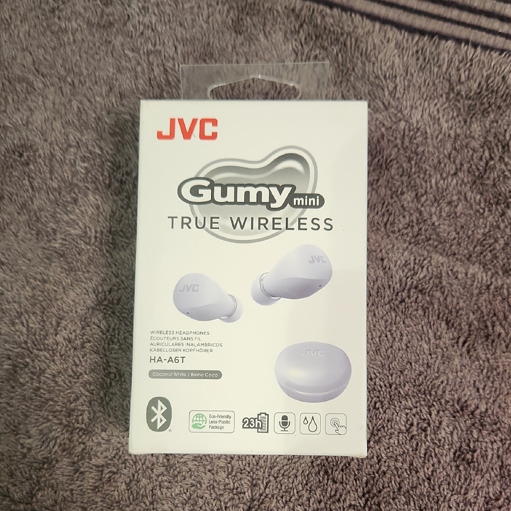 JVC Gumy Mini Wireless Earbuds - White